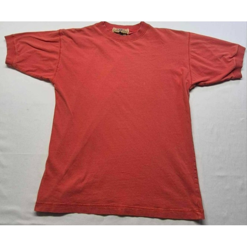VTG Gene Ewing BIS Wrinkled Rich women's solid orange t-shirt 90's sz. P